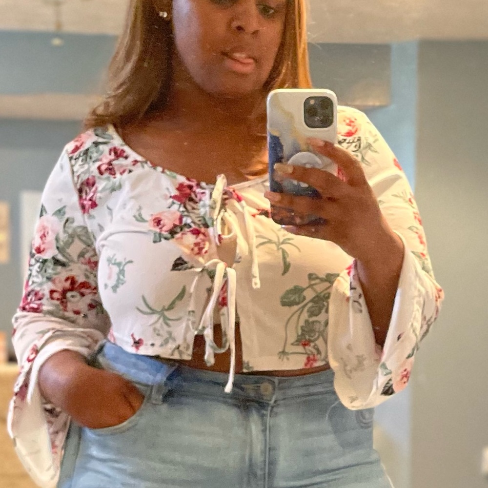 Floral Tie Shirt